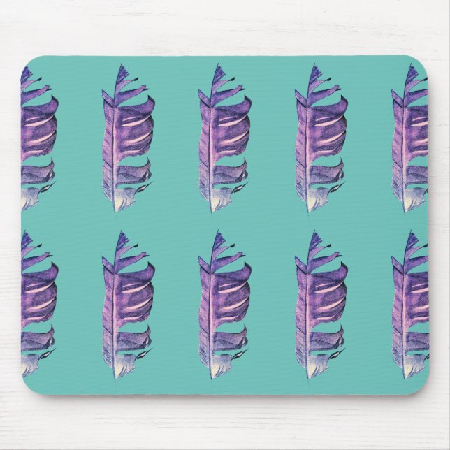 Tapis De Souris Illustration originale de dessin de plumes (Devant)
