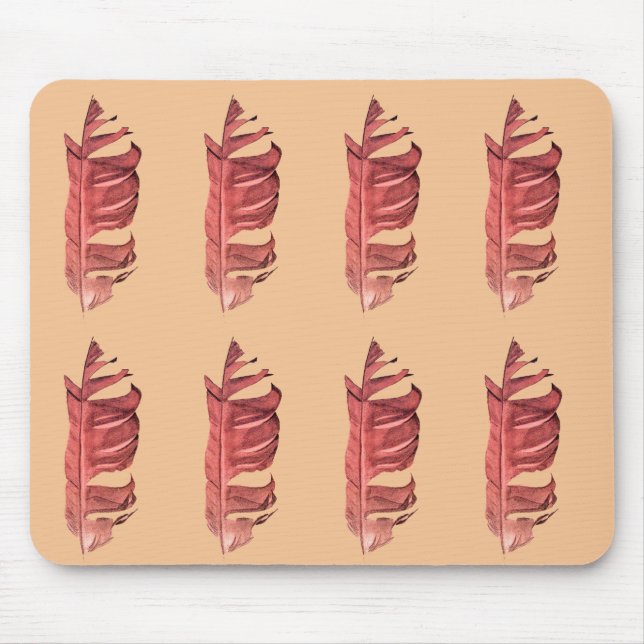 Tapis De Souris Illustration originale de dessin de plumes (Devant)