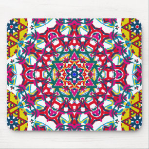 Tapis De Souris Illustration psychédélique de kaléidoscope :