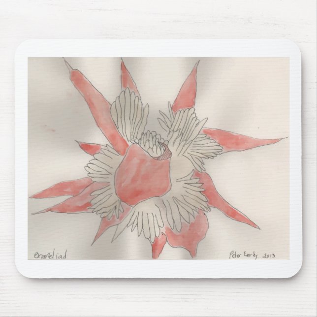 Tapis De Souris Illustration rose de fleur (Devant)