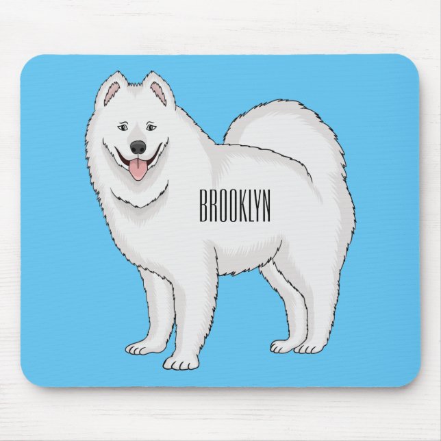 Tapis De Souris Illustration Samoyed dog (Devant)