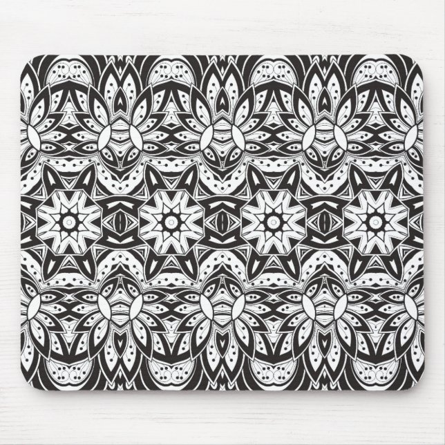 Tapis De Souris Illustration tribale inspirée de style (Devant)