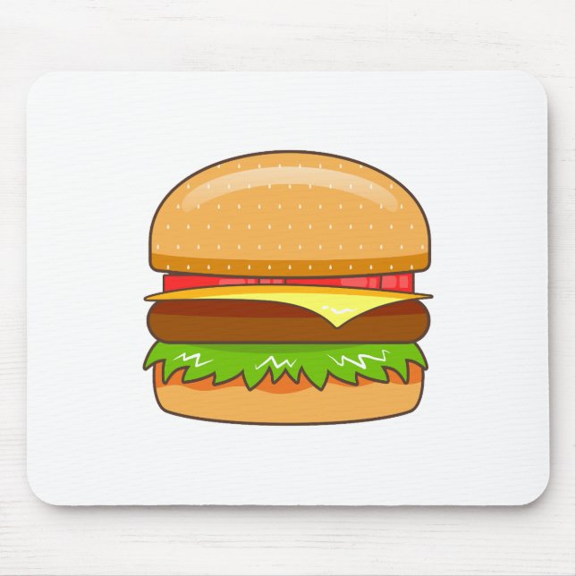 Tapis De Souris Illustration vectorielle de Burger (Devant)