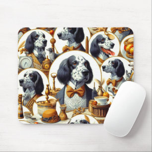 Tapis De Souris Illustration vintage Anglais Setter