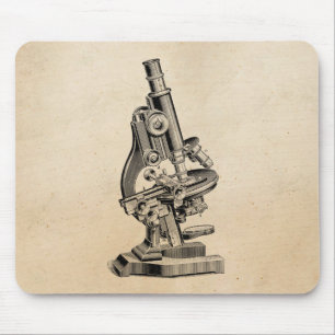 Tapis De Souris Illustration vintage rétro Steampunk de microscope