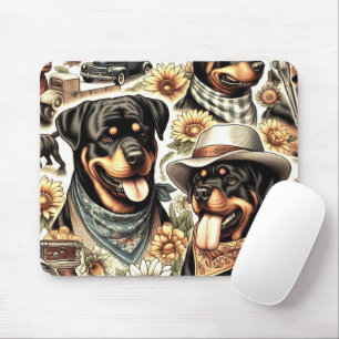 Tapis De Souris Illustration vintage sans fil