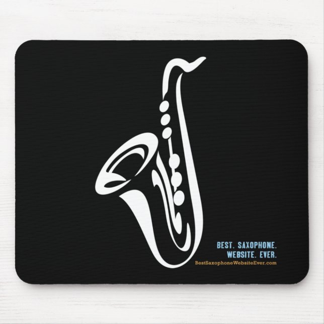 Tapis de souris illustré de saxophone (Devant)