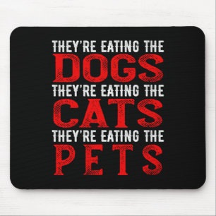 Tapis De Souris Ils mangent les chiens les chats les animaux domes