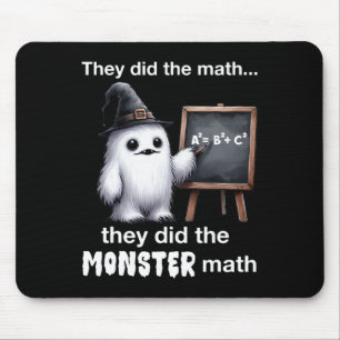 Tapis De Souris Ils Ont Fait Le Math Monster Yeti Funny Halloween 