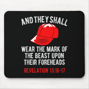 Tapis De Souris Ils Porteront La Marque De La Bête En Avant-Tête
