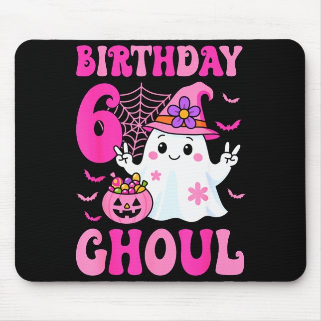 Tapis De Souris I'm 6 Years Old Girls Cute Ghost It's My 6th Birth (Devant)