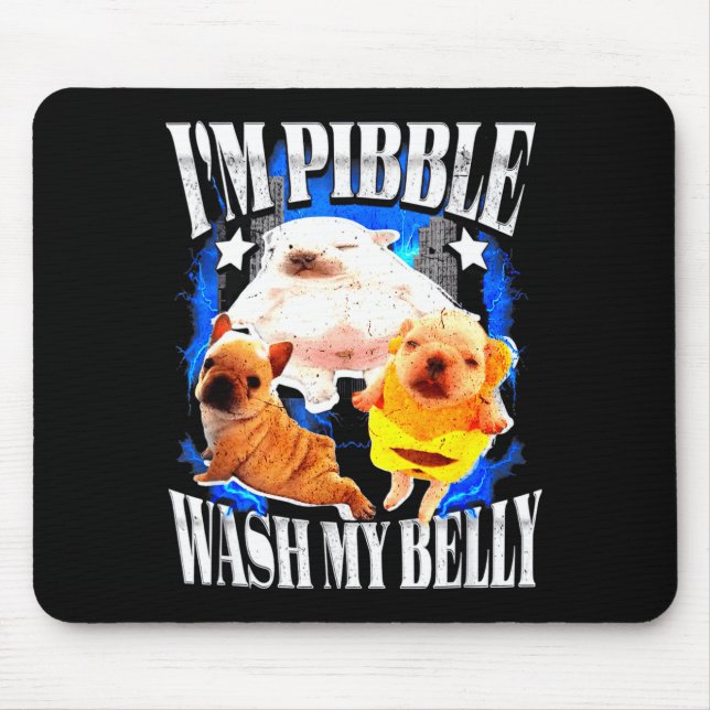 Tapis De Souris Im Bble Wash My Belly Frenchie Bulldog  (Devant)