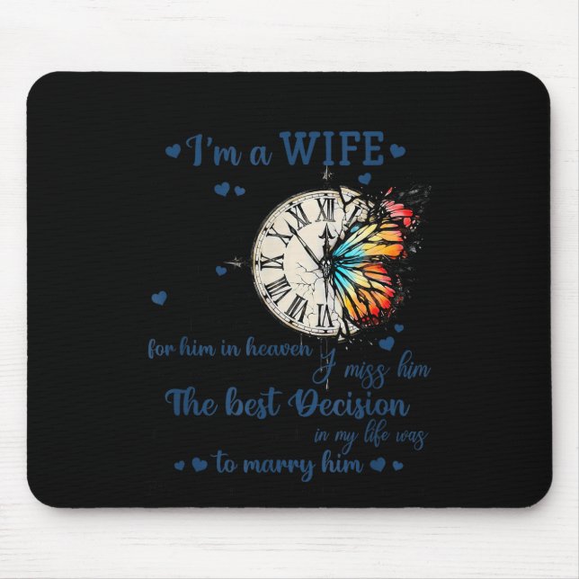 Tapis De Souris I'm Not A Widow I'm A Wife To A Husband With Wings (Devant)