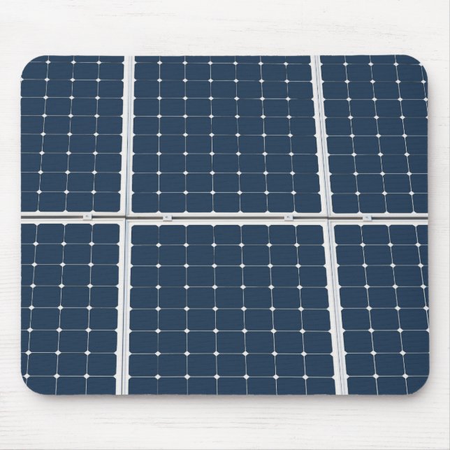 Tapis De Souris Image amusante d'un panneau solaire (Devant)