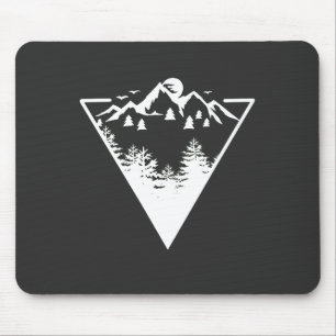 Tapis De Souris Image de cadre triangle avec paysage sauvage
