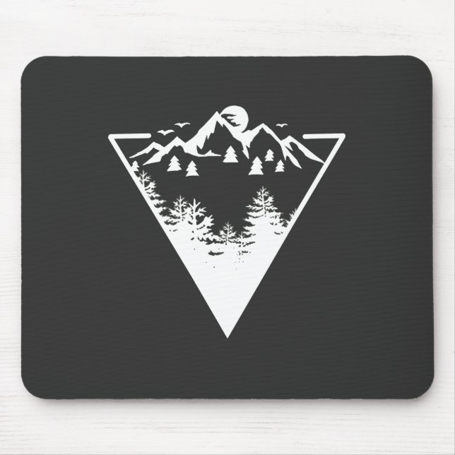 Tapis De Souris Image de cadre triangle avec paysage sauvage (Devant)
