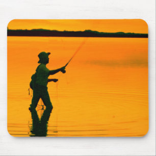 Tapis De Souris Image de pêche à la mouche pour la souris