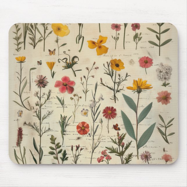 Tapis De Souris Image de style victorien Herbarium (Devant)