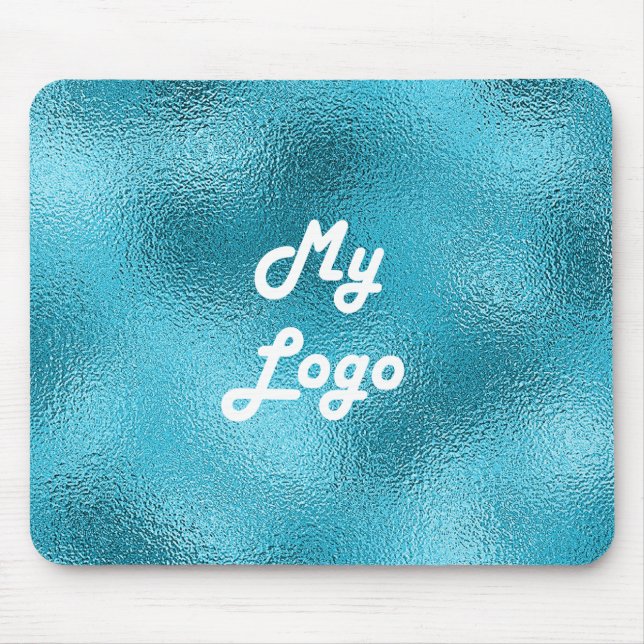 Tapis De Souris Image logo personnalisé business blue metal (Devant)