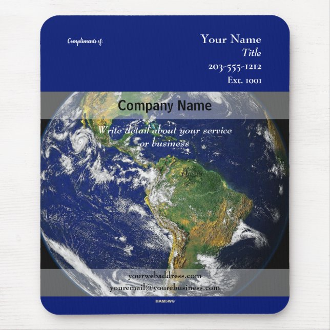 Tapis De Souris Image mondiale de Mousepad promotionnelle - HAMbyW (Devant)