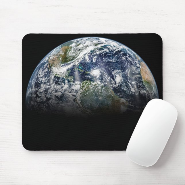 Tapis De Souris Image Mosaïque De La Planète Terre Avec 3 Ouragans (Avec souris)