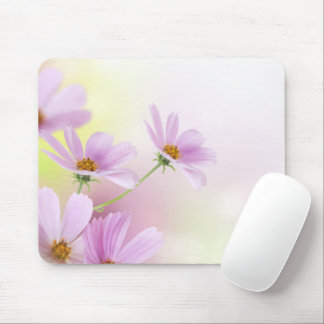 Tapis De Souris Image personnalisée et aquarelle de fleur rose