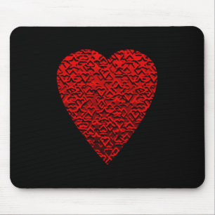 Tapis De Souris Image rouge lumineuse de coeur