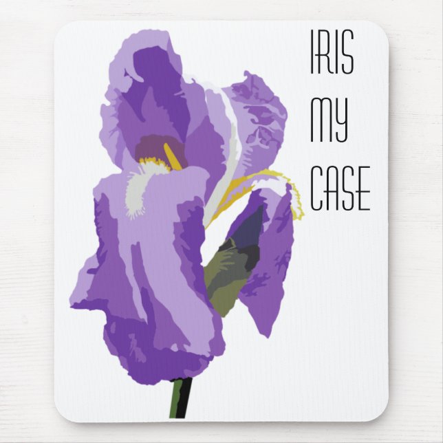 Tapis De Souris Image vectorielle d'ordinateur Iris violet (Devant)