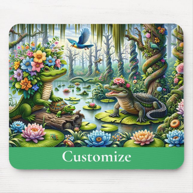 Tapis De Souris Imaginaire alligator marécage Thunder_Cove (Devant)