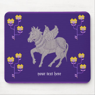 Tapis De Souris Imaginaire cheval et fleur mousepad cadeau valenti