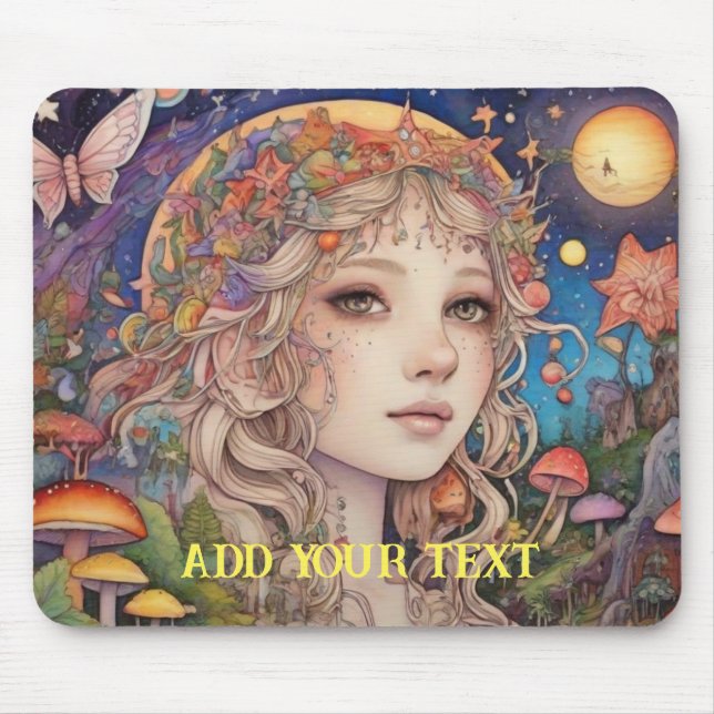Tapis De Souris Imaginaire fille - Personnalisé (Devant)