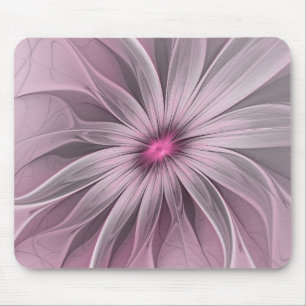 Tapis De Souris Imaginaire Fleur Plum Abstrait Flore Fractal Art