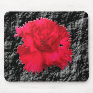 Tapis De Souris Imaginaire floral de l'oeillet rouge Mousepad