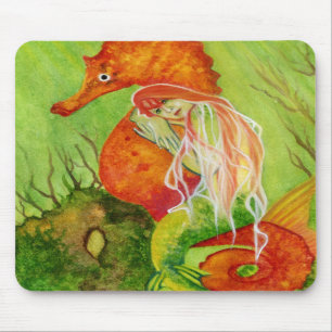 Tapis De Souris Imaginaire Mousepad de sirène d'hippocampe