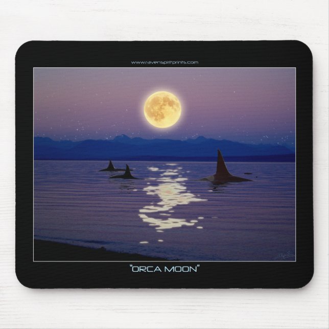 Tapis De Souris IMAGINAIRE ORCA MOON Mousepad (Devant)