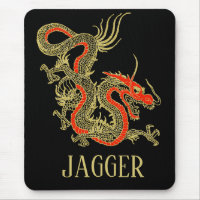 Imaginaire rouge noir Dragon chinois