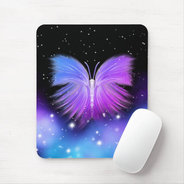 Tapis De Souris Imaginaire spatial Papillon cosmique (Avec souris)