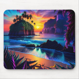 Tapis De Souris Imaginaire Tropical Beach Trois
