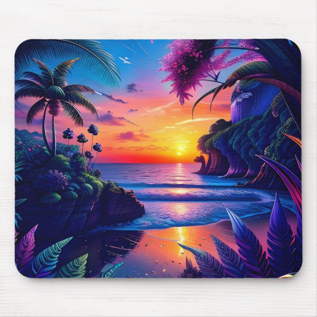 Tapis De Souris Imaginaire Tropical Beach Two (Devant)