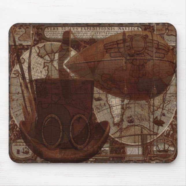 Tapis De Souris Imaginarium Steampunk Médias mixtes (Devant)