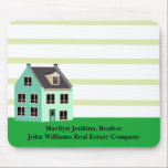 Tapis De Souris Immobilier Maison Monogramme moderne Réalisateur<br><div class="desc">Carte postale de la société immobilière sur mesure pour un courtier à envoyer à ses clients. Utilisez ces cartes à domicile vertes modernes comme outil de marketing pour rappeler aux clients que vous êtes prêt à les aider à chercher une nouvelle maison. Customisez le texte avec vos propres informations d'entreprise...</div>