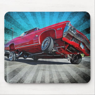 Tapis De Souris Impala 1968 de Chevy de Lowrider de rouge Mousepad