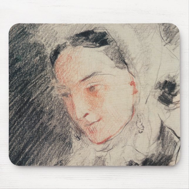 Tapis De Souris Impératrice Eugénie (craie noire et rouge) (Devant)