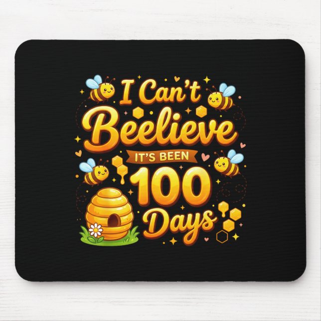 Tapis De Souris Impossible de croire que ça fait 100 jours d'école (Devant)