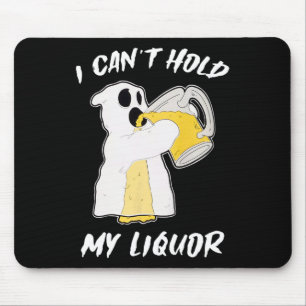 Tapis De Souris Impossible de tenir mon fantôme de bière Halloween