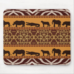 Tapis De Souris Impression animale motif girafe tribal africain mo