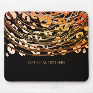 Tapis De Souris Impression Animalière Guépard Orange Bronze Impres