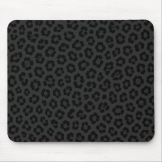 Tapis De Souris Impression animalière tachetée Léopard de minuit