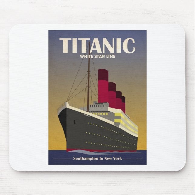 Tapis De Souris Impression Art déco Titanic Ocean Liner (Devant)