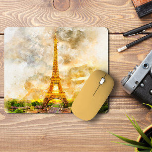 Tapis De Souris Impression artistique aquarelle du coucher de sole